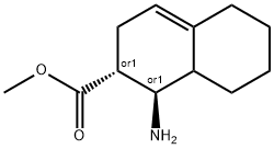 2-?Naphthalenecarboxyli?c acid, 1-?amino-?1,?2,?3,?5,?6,?7,?8,?8a-?octahydro-?, methyl ester, (1R,?2R)?-?rel- 结构式