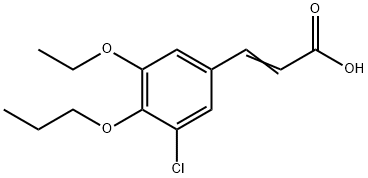 3-(3-氯-5-乙氧基-4-丙氧基苯基)丙烯酸 结构式