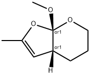 4H-Furo[2,3-b]pyran,3a,5,6,7a-tetrahydro-7a-methoxy-2-methyl-,(3aR,7aR)-rel-(9CI) 结构式