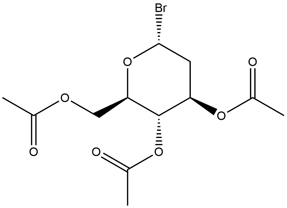 α-D-arabino-Hexopyranosyl bromide, 2-deoxy-, 3,4,6-triacetate 结构式