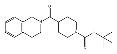 1-Piperidinecarboxylic acid, 4-[(3,4-dihydro-2(1H)-isoquinolinyl)carbonyl]-, 1,1-dimethylethyl ester 结构式