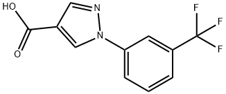 1-(3-(三氟甲基)苯基)-1H-吡唑-4-羧酸 结构式