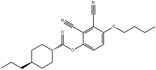 丙基环己基甲酸-2,3-二氰基-4-丁氧基苯酚酯 结构式