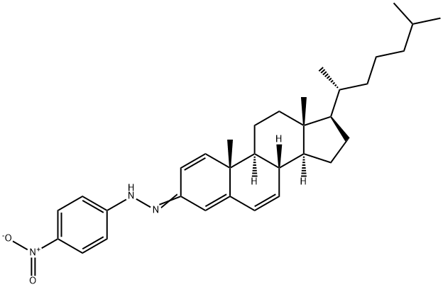 Cholesta-1,4,6-trien-3-one, (4-nitrophenyl)hydrazone (9CI) 结构式