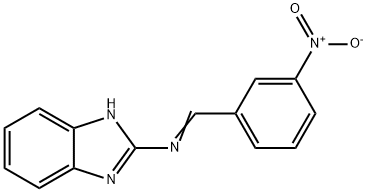 1H-Benzimidazol-2-amine, N-[(3-nitrophenyl)methylene]- 结构式