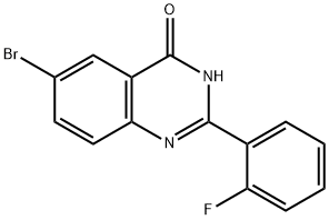 4(3H)-Quinazolinone, 6-bromo-2-(2-fluorophenyl)- 结构式