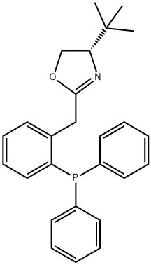 (S)-4-(叔丁基)-2-(2-(二苯基膦基)苄基)-4,5-二氢恶唑 结构式