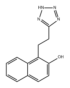 2-Naphthalenol, 1-[2-(2H-tetrazol-5-yl)ethyl]- 结构式