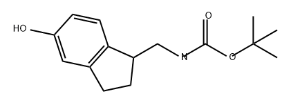 Carbamic acid, [(2,3-dihydro-5-hydroxy-1H-inden-1-yl)methyl]-, 1,1-dimethylethyl ester (9CI) 结构式