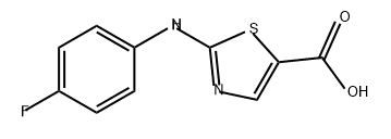 2-((4-氟苯基)氨基)噻唑-5-羧酸 结构式