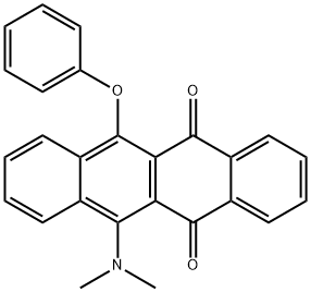 5,12-Naphthacenedione, 6-(dimethylamino)-11-phenoxy- 结构式