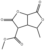 Furo3,4-bfuran-3-carboxylic acid, hexahydro-4-methyl-2,6-dioxo-, methyl ester 结构式