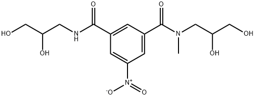 5-硝基异钛酸-[(2,3-二羟基丙基)-(2,3-二羟基-N-甲基丙基)]-二酰胺 结构式