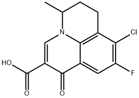 1H,5H-Benzo[ij]quinolizine-2-carboxylic acid, 8-chloro-9-fluoro-6,7-dihydro-5-methyl-1-oxo- 结构式