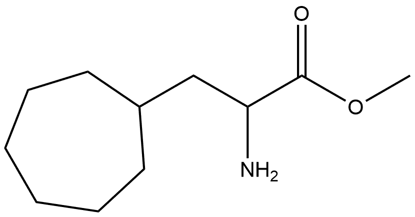 Cycloheptanepropanoic acid, α-amino-, methyl ester 结构式