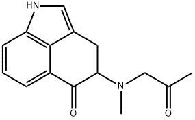 Benz[cd]indol-5(1H)-one, 3,4-dihydro-4-[methyl(2-oxopropyl)amino]- 结构式