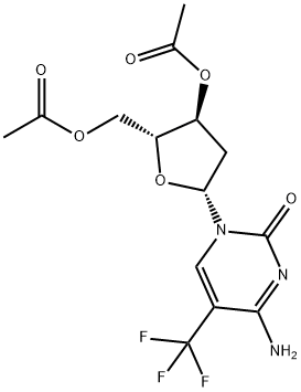 Cytidine, 2'-deoxy-5-(trifluoromethyl)-, 3',5'-diacetate 结构式