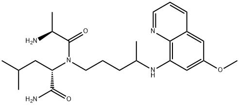 L-Leucinamide, L-alanyl-N-[4-[(6-methoxy-8-quinolinyl)amino]pentyl]- (9CI) 结构式