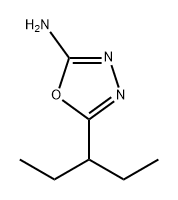 1,3,4-Oxadiazol-2-amine, 5-(1-ethylpropyl)- 结构式