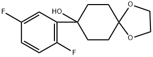 1,4-Dioxaspiro[4.5]decan-8-ol, 8-(2,5-difluorophenyl)- 结构式