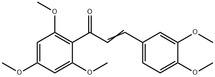 2-Propen-1-one, 3-(3,4-dimethoxyphenyl)-1-(2,4,6-trimethoxyphenyl)- 结构式