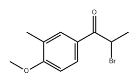 1-Propanone, 2-bromo-1-(4-methoxy-3-methylphenyl)- 结构式