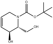 1,1-二甲基乙基(2R,3S)-3,6-二氢-3-羟基-2-(羟甲基)-1(2H)-吡啶羧酸盐 结构式