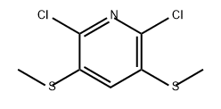 Pyridine, 2,6-dichloro-3,5-bis(methylthio)- 结构式