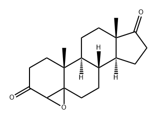 Androstane-3,17-dione, 4,5-epoxy- 结构式