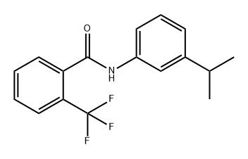 Benzamide, N-[3-(1-methylethyl)phenyl]-2-(trifluoromethyl)- 结构式