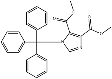 1H-Imidazole-4,5-dicarboxylic acid, 1-(triphenylmethyl)-, 4,5-dimethyl ester 结构式