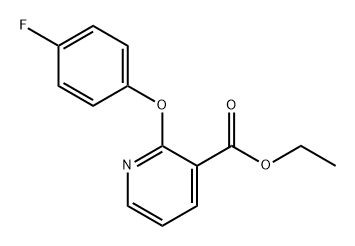 3-Pyridinecarboxylic acid, 2-(4-fluorophenoxy)-, ethyl ester 结构式