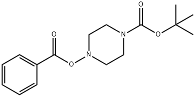 1-Piperazinecarboxylic acid, 4-(benzoyloxy)-, 1,1-dimethylethyl ester 结构式