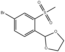 2-(4-Bromo-2-(methylsulfonyl)phenyl)-1,3-dioxolane 结构式