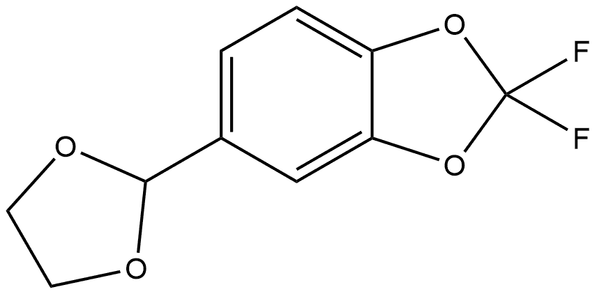 5-(1,3-Dioxolan-2-yl)-2,2-difluoro-1,3-benzodioxole 结构式