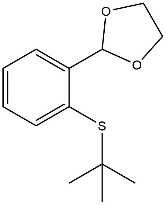 2-[2-[(1,1-Dimethylethyl)thio]phenyl]-1,3-dioxolane 结构式