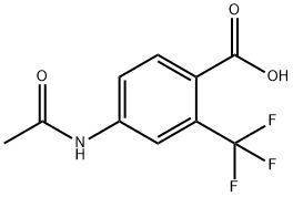 4-乙酰氨基-2-(三氟甲基)苯甲酸 结构式