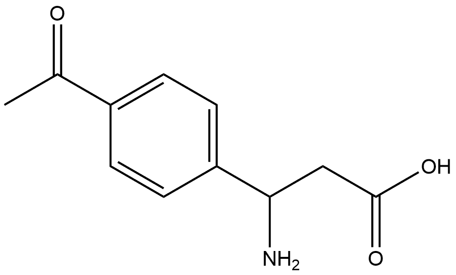 3-(4-乙酰基苯基)-3-氨基丙酸 结构式