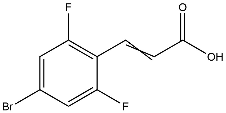 3-(4-Bromo-2,6-difluorophenyl)-2-propenoic acid 结构式