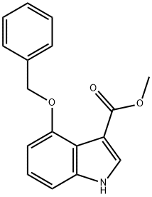 1H-Indole-3-carboxylic acid, 4-(phenylmethoxy)-, methyl ester 结构式