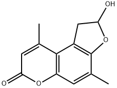 7H-Furo3,2-f1benzopyran-7-one, 1,2-dihydro-2-hydroxy-4,9-dimethyl- 结构式