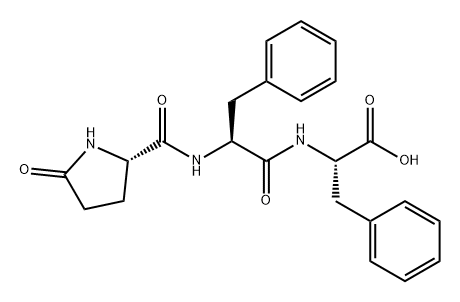 L-Phenylalanine, N-[N-(5-oxo-L-prolyl)-L-phenylalanyl]- (9CI) 结构式