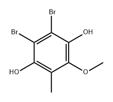 1,4-Benzenediol, 2,3-dibromo-5-methoxy-6-methyl- 结构式