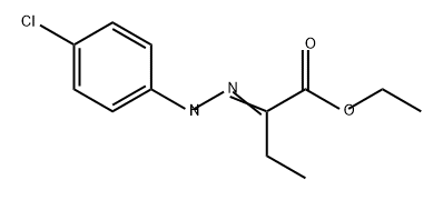 Butanoic acid, 2-[2-(4-chlorophenyl)hydrazinylidene]-, ethyl ester 结构式