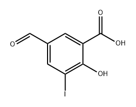 Benzoic acid, 5-formyl-2-hydroxy-3-iodo- 结构式