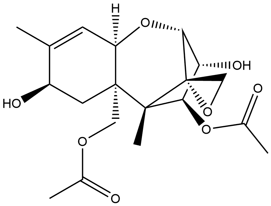 Trichothec-9-ene-3,4,8,15-tetrol, 12,13-epoxy-, 4,15-diacetate, (3α,4β,8β)- (9CI) 结构式