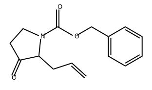 1-Pyrrolidinecarboxylic acid, 3-oxo-2-(2-propen-1-yl)-, phenylmethyl ester 结构式