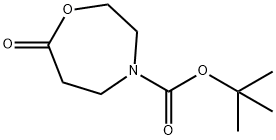 7-氧代-1,4-氧氮杂环庚烷-4-羧酸叔丁酯 结构式