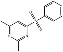 2,4-DIMETHYL-6-(PHENYLSUFONYL)PYRIMIDINE 结构式