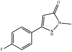 3H-Pyrazol-3-one, 5-(4-fluorophenyl)-1,2-dihydro-2-methyl- 结构式